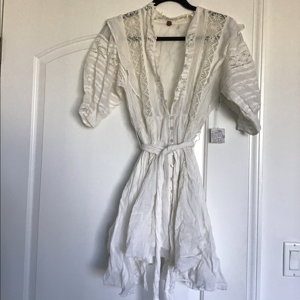 Free People White Lace Dress